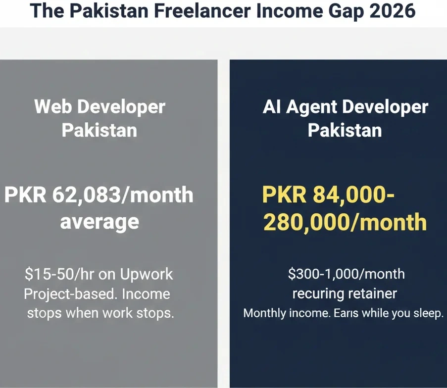 Web Development vs AI Agents Salary Pakistan 2026