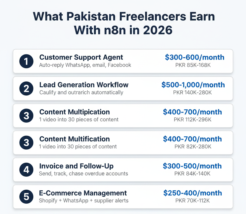 What Can You Automate With n8n in Pakistan to Earn Money?